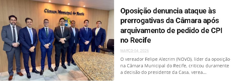 Oposição denuncia ataque às prerrogativas da Câmara após arquivamento de pedido de CPI no Recife