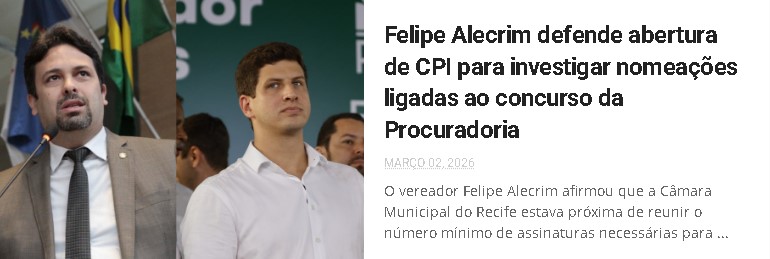 Felipe Alecrim defende abertura de CPI para investigar nomeações ligadas ao concurso da Procuradoria